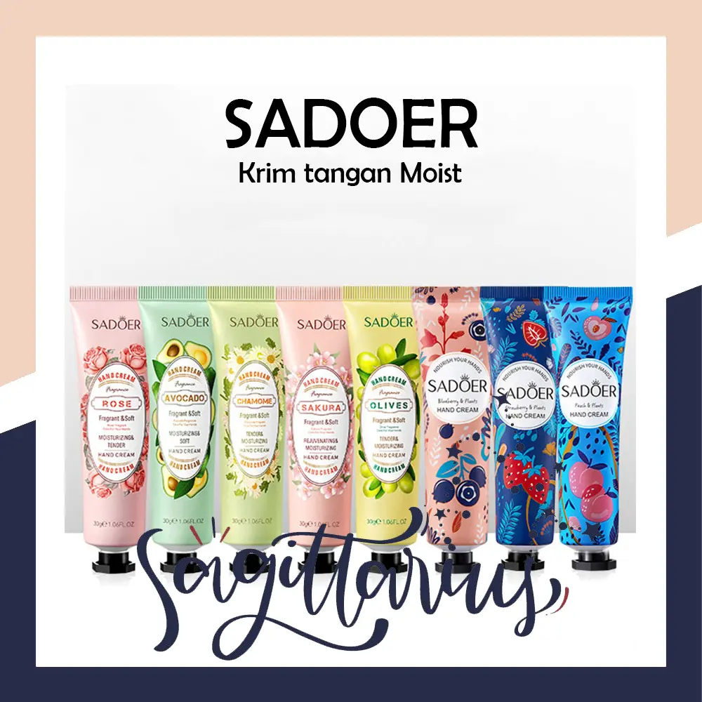 SADOER Hand Cream Krim Tangan Moisturizing Soft Fruit Lotion Harum Handcream Murah 30gr SR007