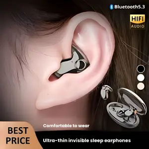 Earphone Bluetooth 5.3 Headphone Tidur Nirkabel Tidur Tak Terlihat Invisible Sleep Wireless Earphone HiFi Stereo Noise Reduction Waterproof Headphone Tidur Super Tipis