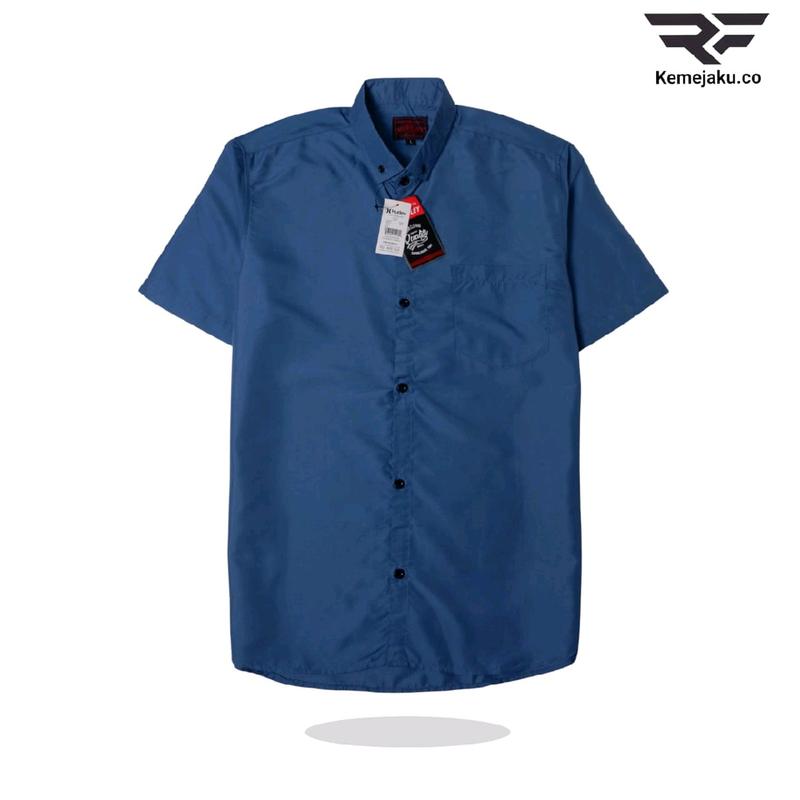 MENSWEAR KEMEJA POLOS PRIA LENGAN PENDEK WARNA LENGKAP BAHAN KATUN POOPLIN/SIZE M-XXXL/BB 35-95KG) 4