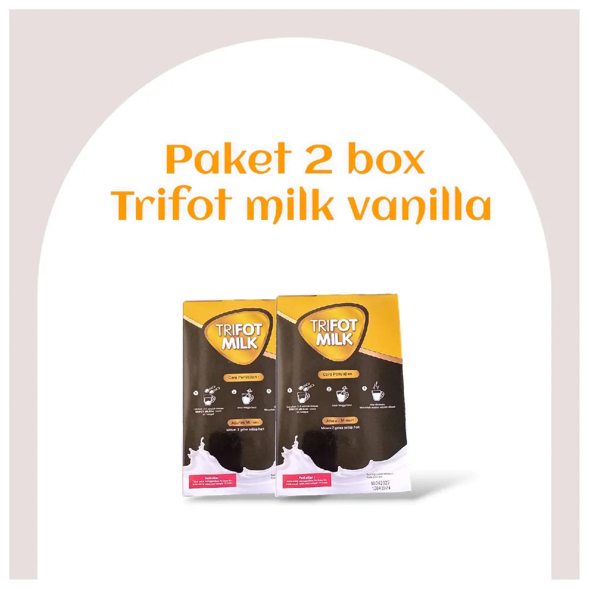 PAKET BUNDLING HEMAT 2 box susu bubuk trifot rasa vanilla Milk  Dairy Susu protein Anak-Dewasa BPOM DAN HALAL