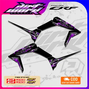 STRIPING STICKER HONDA CRF 150 L MOTIF METAL VARIASI HOLOGRAM GLOSSY BY DIRTWORK