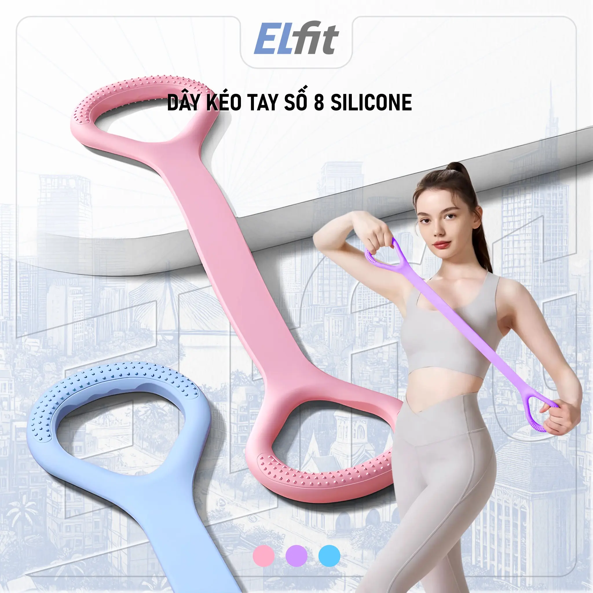 Dây Kéo Tập Gym Silicon Mini Đàn Hồi - Dây Kháng Lực Tập Gym, Tập Yoga Dành Cho Nam Nữ
