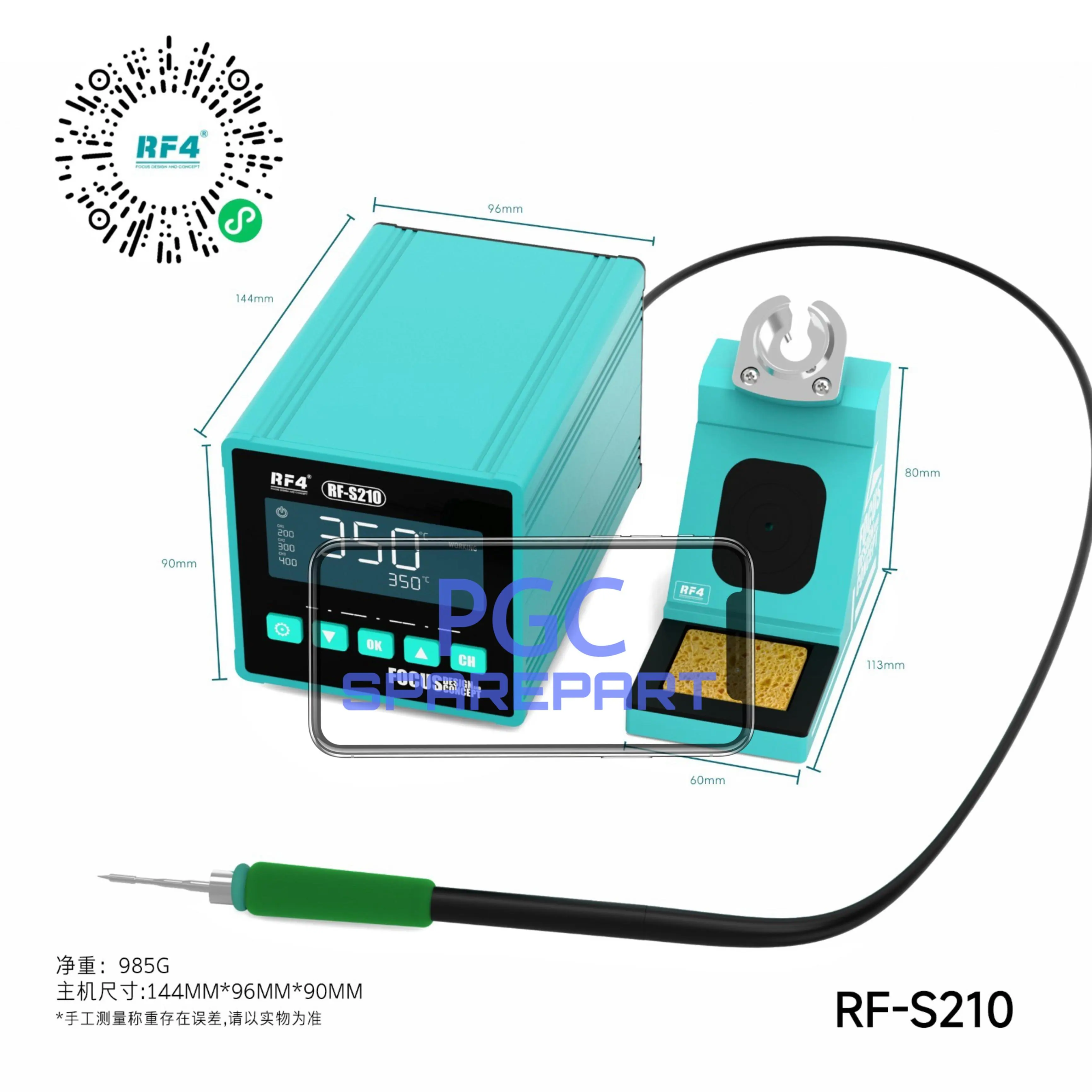 RF4 RF-S210 / RFS210 / RF S210 Soldering Station Alat Servis Solderan Tools Soldering Iron