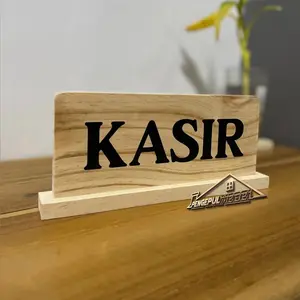 Papan Penanda KASIR Duduk Minimalis Aestetik Papan Penanda Signboard Sign Board Tulisan KASIR Duduk