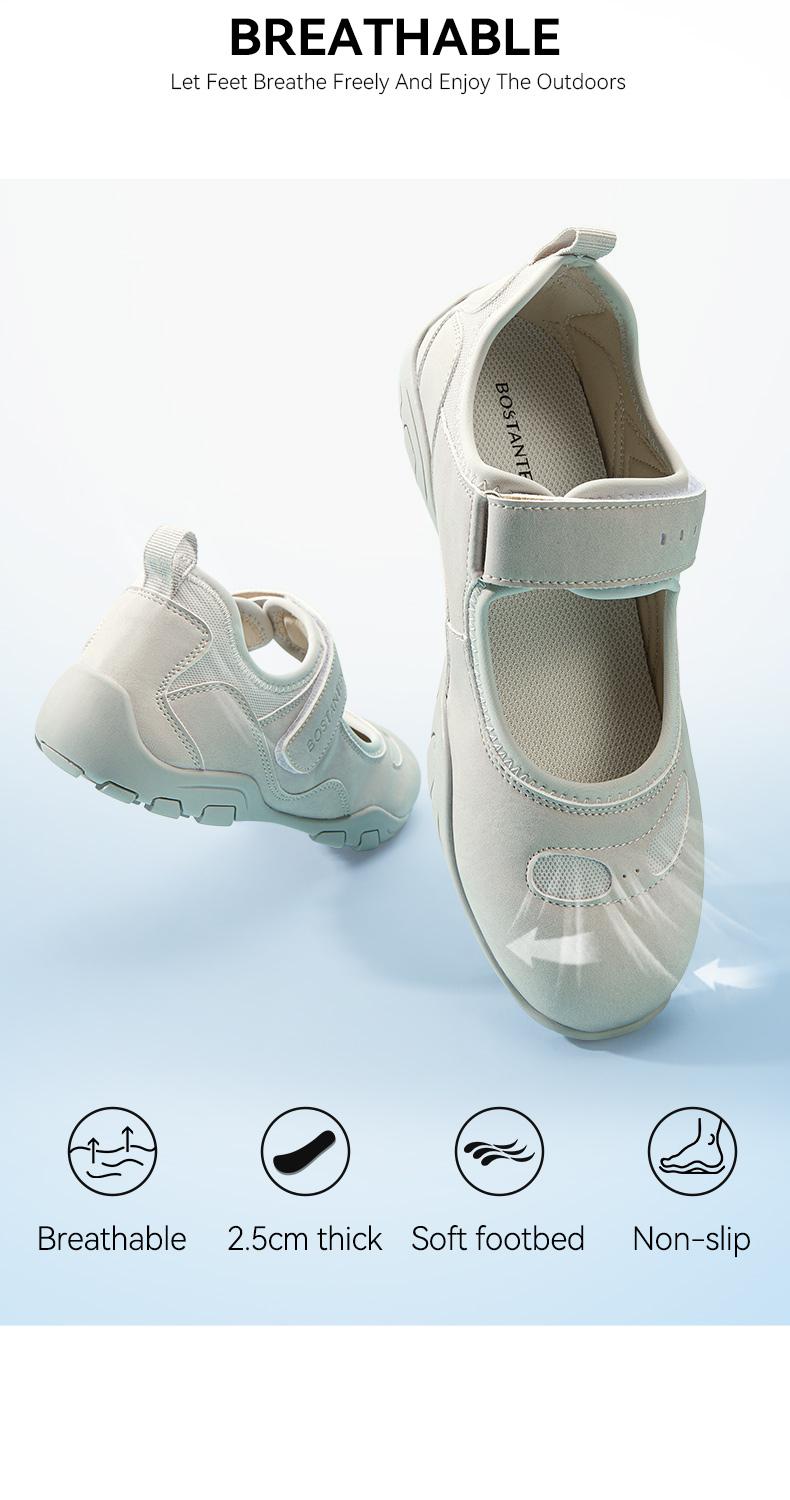 [Maggy Shoes] BOSTANTEN Sneakers Wanita ‌Sepatu Mary Jane Tertutup Kasual Ringan Serbaguna Nyaman Bersol Lembut Bernapas
