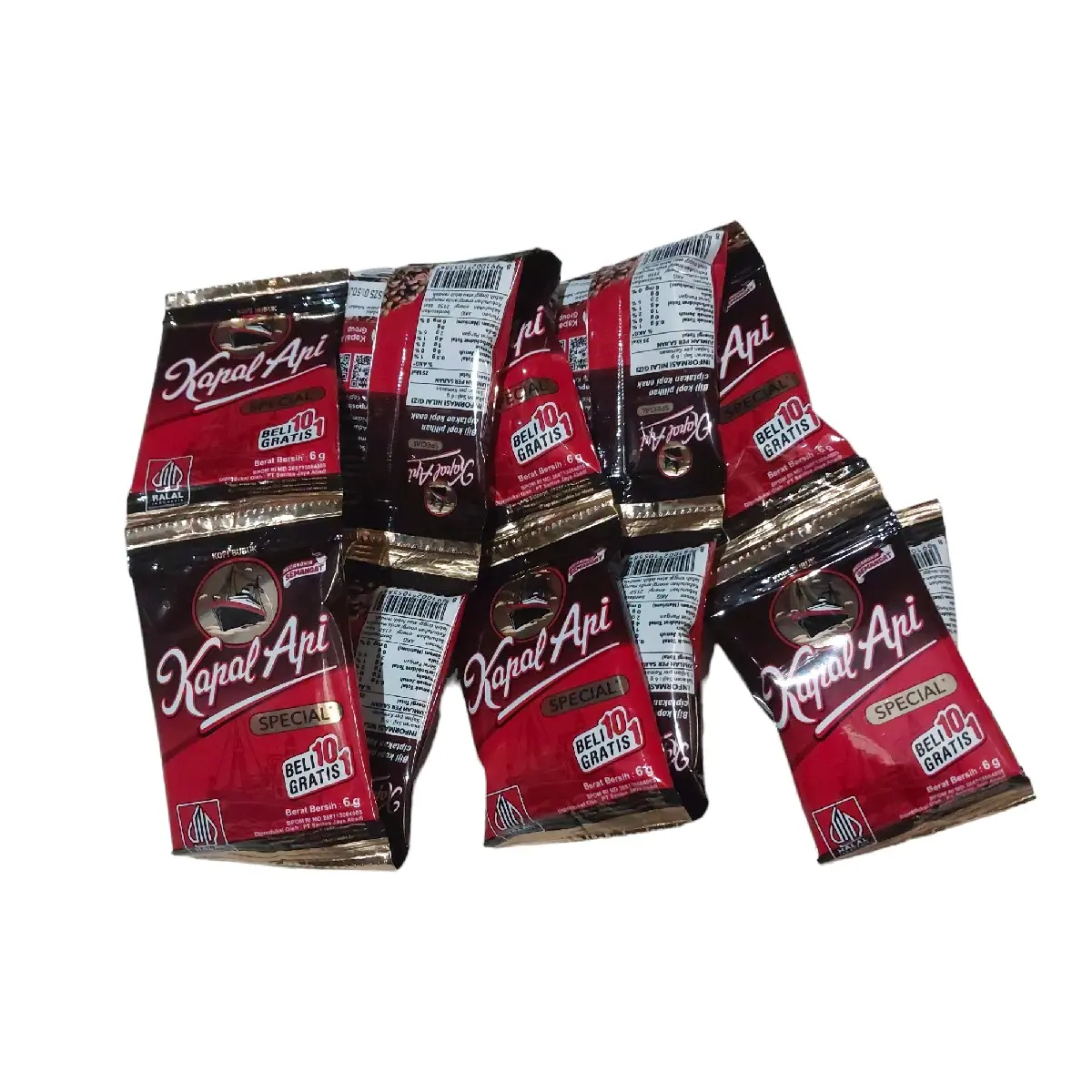 Kopi Bubuk Instan Kapal Api Sachet Mini 6g tanpa gula 1 Renceng 10 sachet Coffee Serbuk Pahit Manis Robusta kopi bubuk  asli