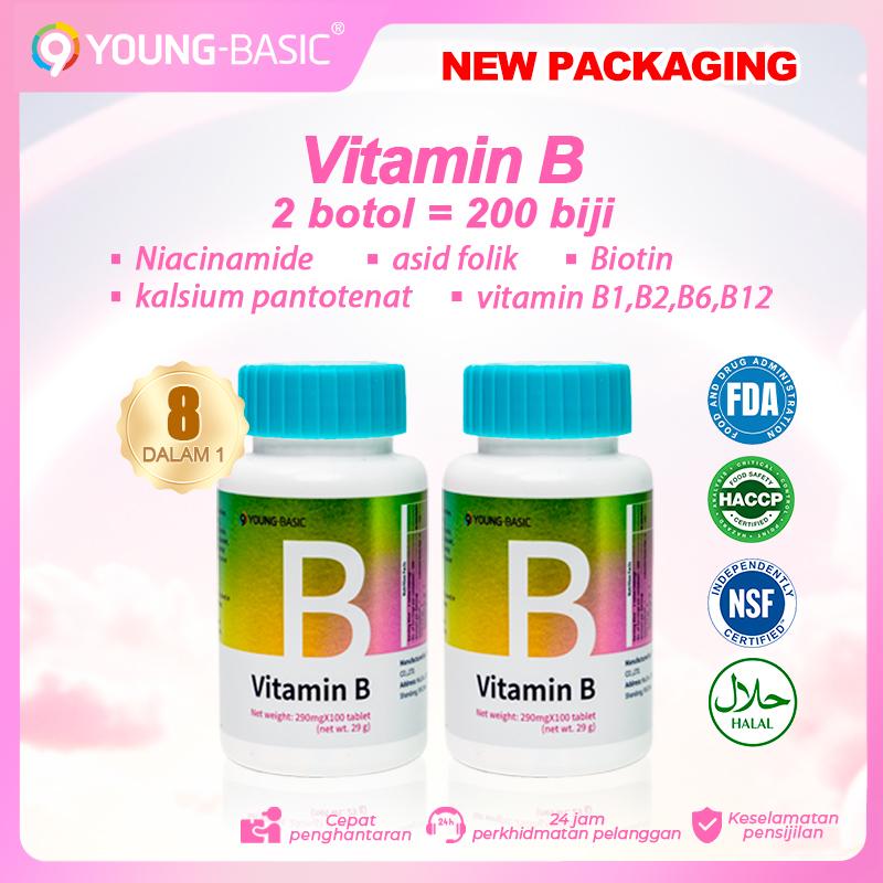 【NEW PACKAGING】9YOUNG-BASIC Vitamin B Complex, 2 botol 200 tablet ...