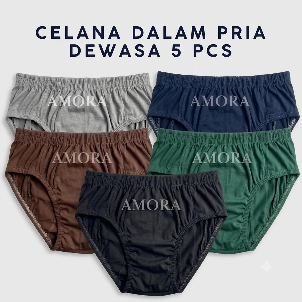 Paket Hemat CD Pria Dewasa Isi 5 Pcs Celana Dalam Cowok Premium Bahan Adem & Melar