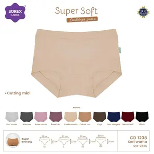 SOREX Celana Dalam Super Soft Cutting Midi CD 1238 Seri Warna O1B-0625 untuk Kenyamanan Sehari-hari