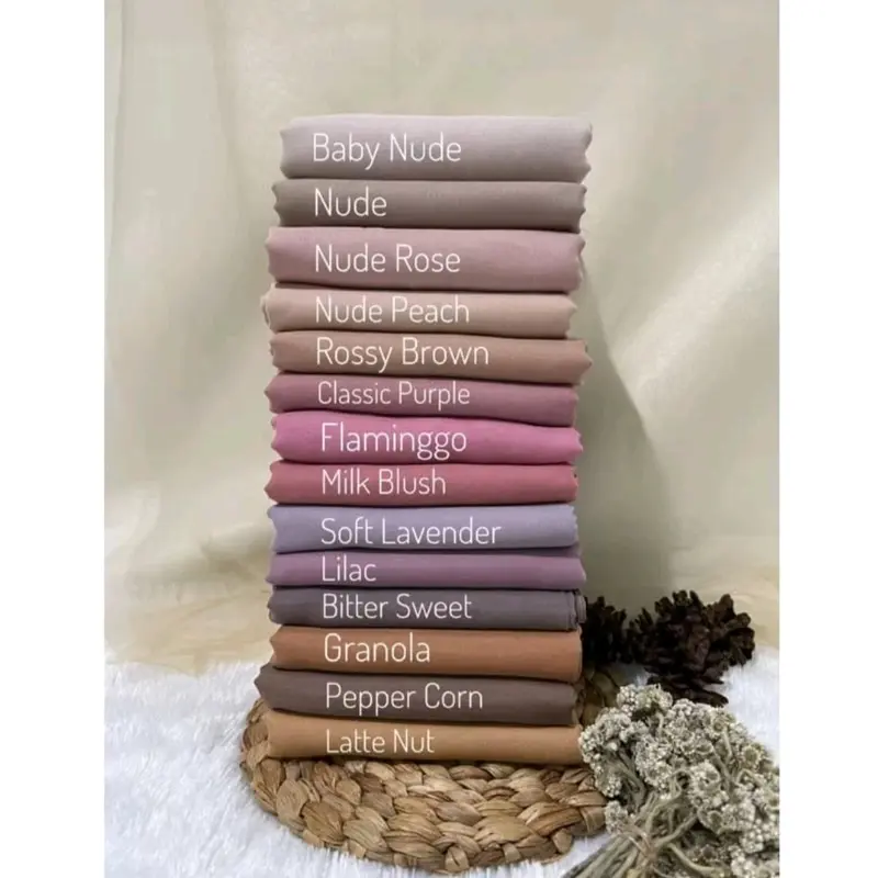 Hijab Segi Empat Paris Premium Amour Original - Katun Mikro Korea 110x110cm - Warna Pilih Sendiri - Voal, Square, Kotak, Muslim, Kerudung, Wanita 4