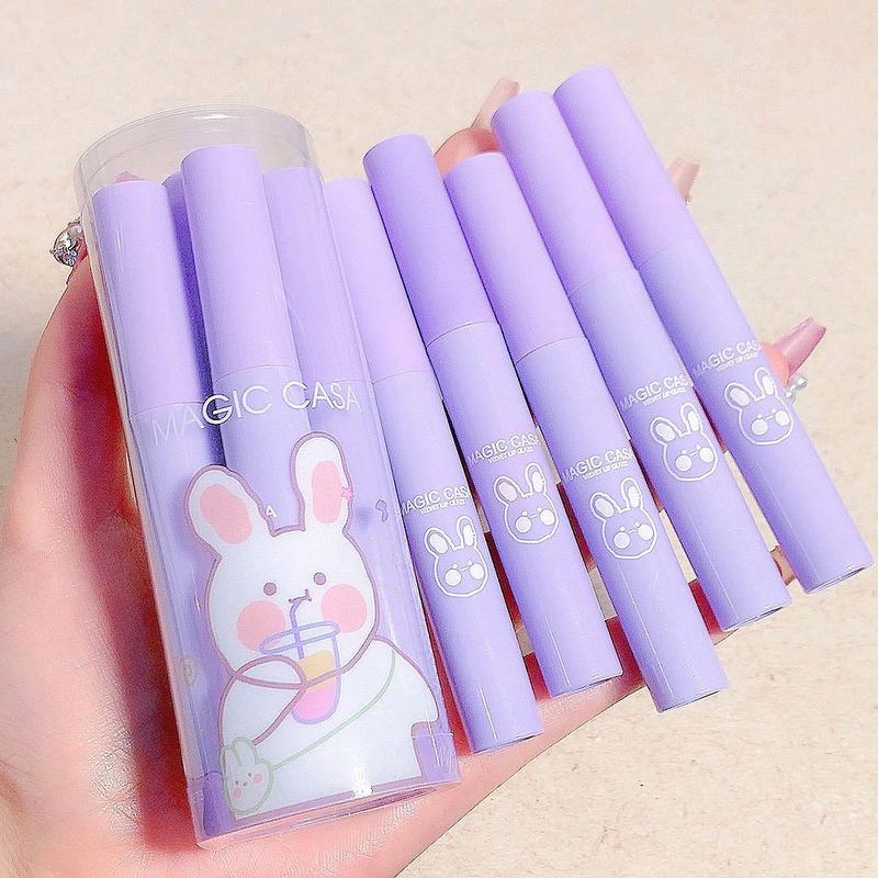 Magic Casa lipstik matte Waterproof lipglaze lipmatte lipglos velvet liptint Purpel tahan lama 2