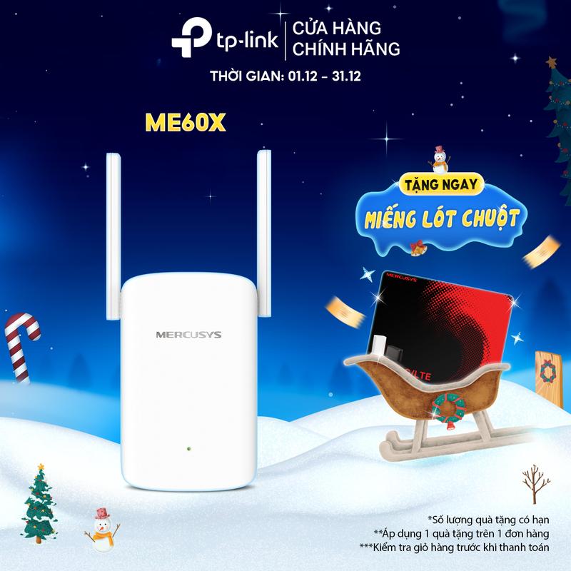 Bộ mở rộng sóng Wi-Fi 6 Mercusys ME60X AX1500 | Tăng Cường Và Mở Rộng Sóng Wi-Fi Nhanh Hiệu Suất Cao kích wifi