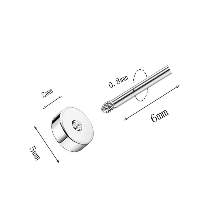 Product Introduction of Bông Tai Thép Titan G23, Thiết Kế Tròn Đơn Giản, Zirconium Trắng, Dành Cho Phụ Nữ, Đồ Trang Sức, 1 Chiếc 20