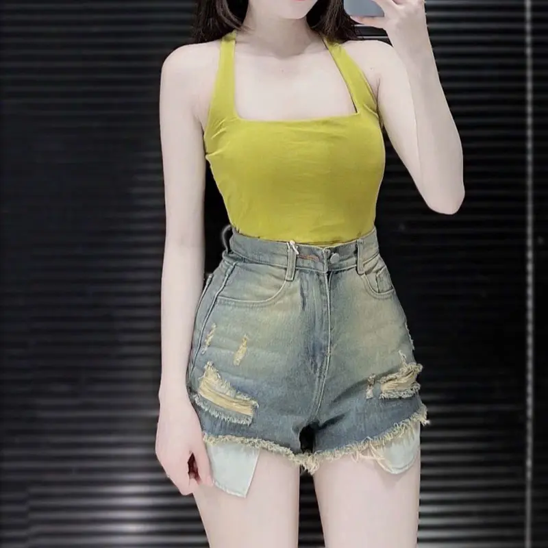 Áo Dây Choàng Cổ Có Mút Đính Tag Form Xinh Xịn Freesize 35 -55 kg