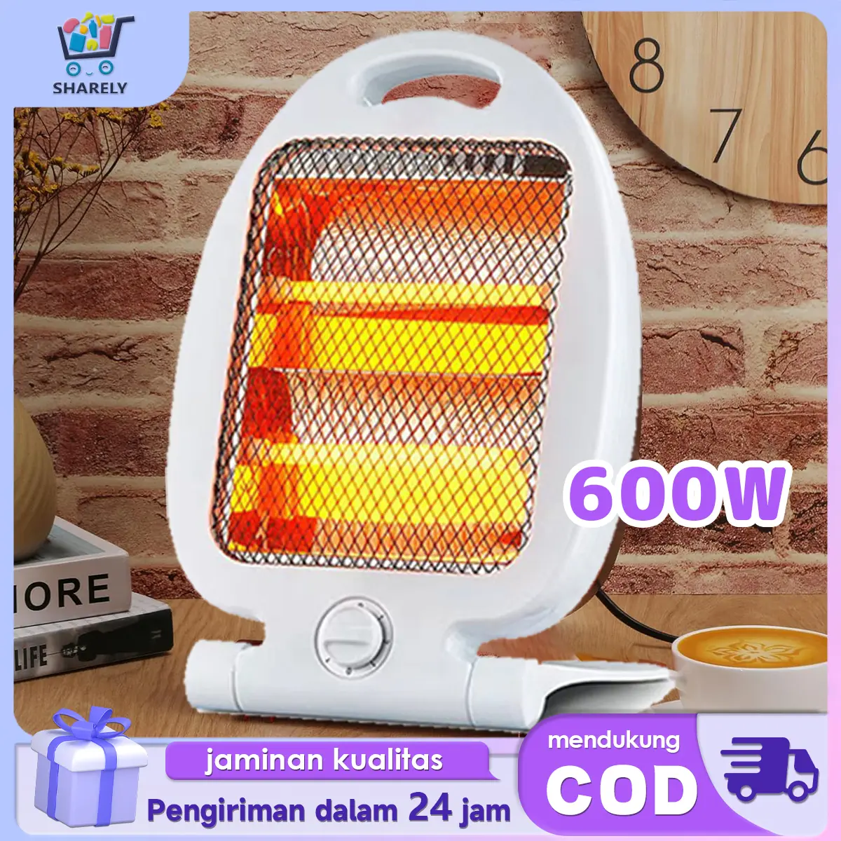 Penghangat Ruangan Compact Room Heater Alat Pemanas Ruangan Anti Terbakar Lampu Penghangat Ruangan Mesin