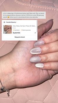 Product Review of Kuku Palsu Cat Eye | Press On Nails | Custom Fake Nails | Hand Made | Nail Art Murah from f**u 0