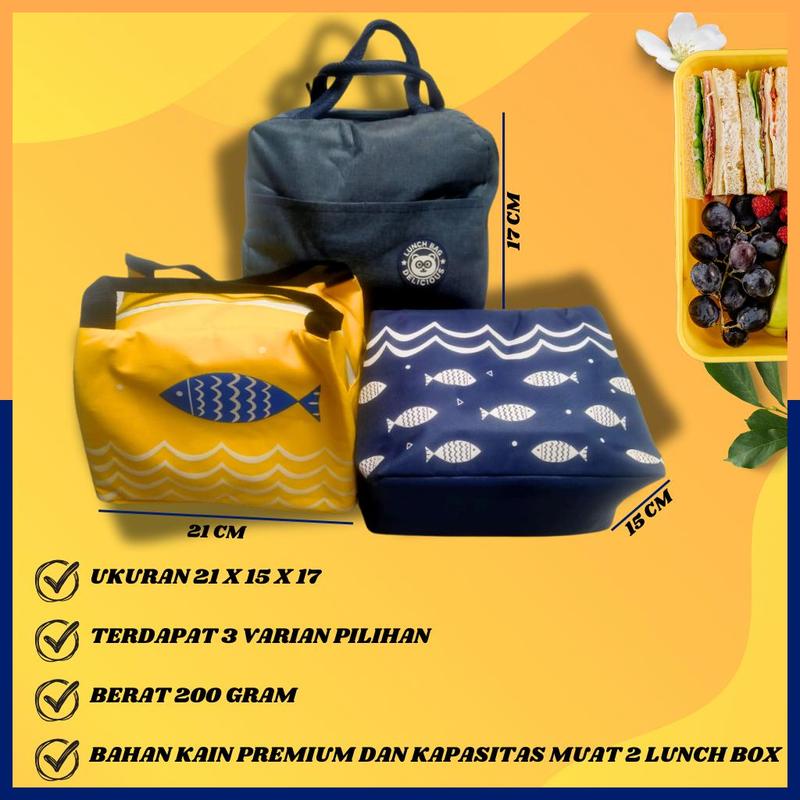 PAKET SPESIAL 1 PCS LUNCH BOX 2 SEKAT 1100 ML DAN 1 PCS TAS LUNCH BOX THERMAL KOTAK BEKAL KOTAK MAKANAN TAS SERBAGUNA 7