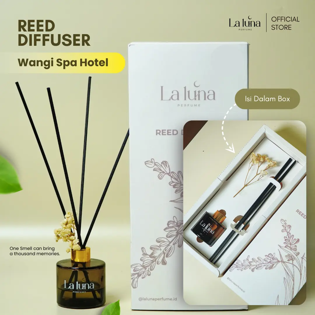 Reed Diffuser Aromaterapi Pewangi Ruangan Tahan Lama Aromatherapy Parfum Mobil - Gratis Linen Spray