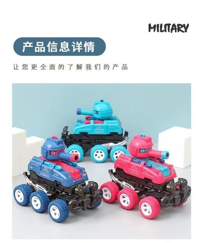 Product Introduction of Collision Deformation Children's Toy Boy Tank Double Inertia Launch Simulation Walking Car Model 3 Years Old 6 9