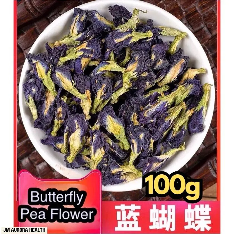 【SG Ready Stock】High Quality Dried Butterfly Pea Flower Bag and Bottle/ Butterfly Pea Powder/ For Tea