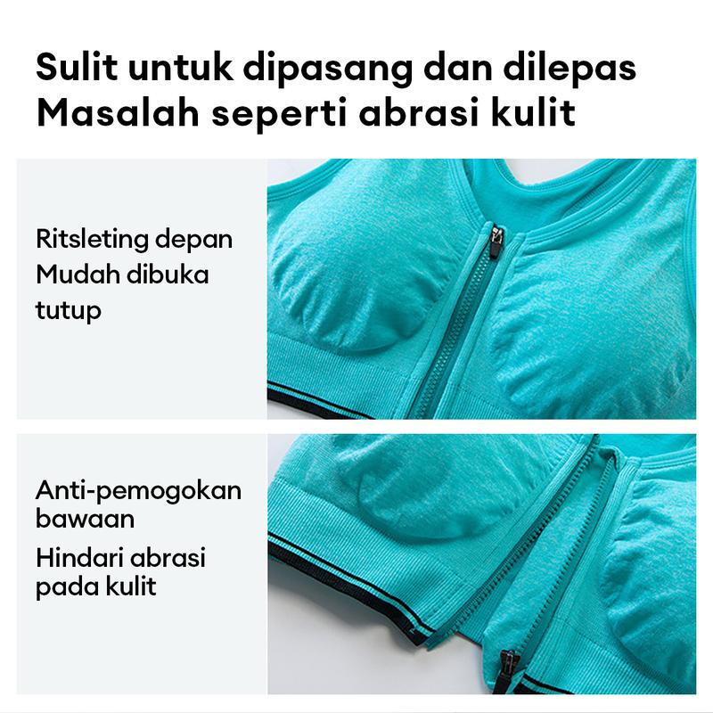 Bh Bra Push Up Style  Busa Tipis Motif Polos  Seamless  Pakaian Dalam Wanita High Quality Dewasa Remaja Nyaman Dipakai Setiap Hari Ritsleting Depan Pakaian Dalam Olahraga Terbaru 2023 5