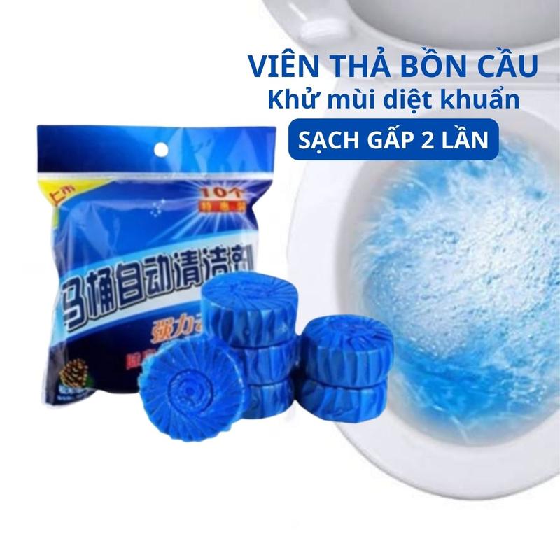 [ Combo 30 - 50 viên ] Viên Thả Bồn Cầu Khử Mùi Hôi Sạch Mảng Bám Vi Khuẩn viên thả toilet diệt khuẩn vệ sinh Làm Sạch Chống vi khuẩn