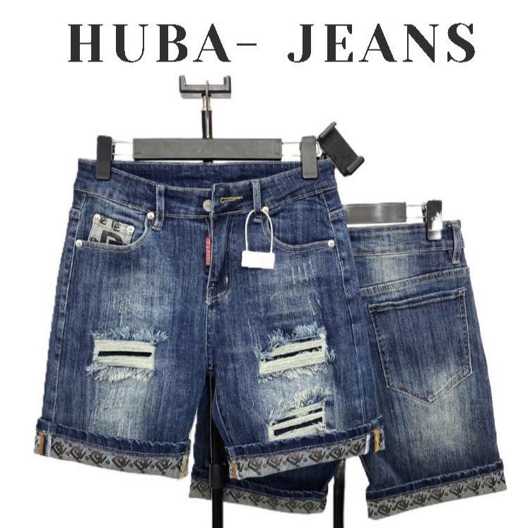   BIGSIZE  Quần jean nam sort HUBA-JEANS PHOM ÔM ỐNG CÔN bluesea wash rách Menswear Pants Có Túi Denim quầntàntật quần purple quần biker quần icon thông thường khóa kéo có thể giặt máy khóa kéo Kem 