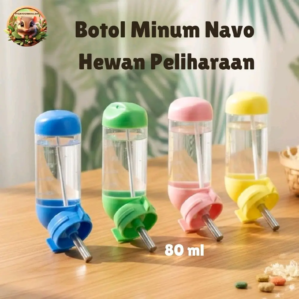 Botol Minum Navo 80ml | Botol Minum Hewan Dormice Hamster, Landak Mini, Kelinci Kecil, Anjing, Kucing