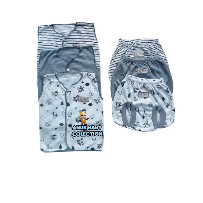Talita baby.paket brojol 39PCS,paket lengkap baju bayi baru lahir,paket lengkap hemat seri Abu cowok/Cewek Katun-Parsel 4