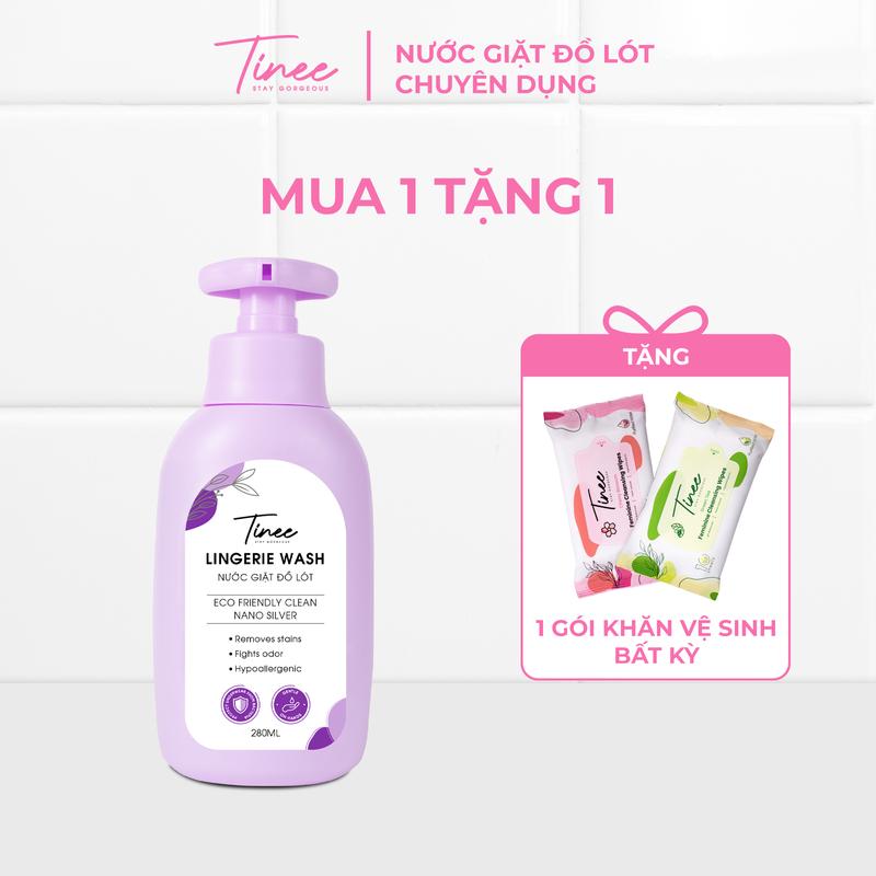 Nước Giặt Đồ Lót Chuyên Dụng Tinee - Nano Bạc Hạn Chế Nấm Khuẩn + Tặng