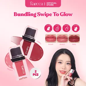 Bundling Raecca Swipe To Glow - Lipgloss Raecca Anti Lengket Glossy Lip Ringan Memperbaiki Lip Barrier