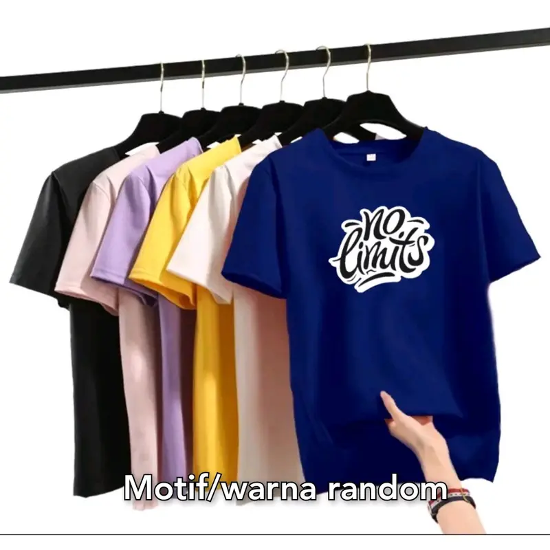 Beli 1 dapat 3 baju kaos motif Distro Pria Sablon Keren Atasan Unisex Cowok Wanita Dewasa Oblong Pendek 4