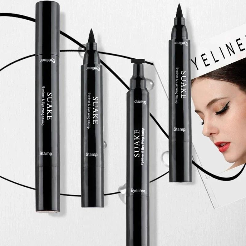 Product Introduction of 2 in1 Stamp Liquid Eyeliner Pencil Water Proof Fast Dry Double-ended Black Eye Liner Pen Make Up for Women Cosmetics 23
