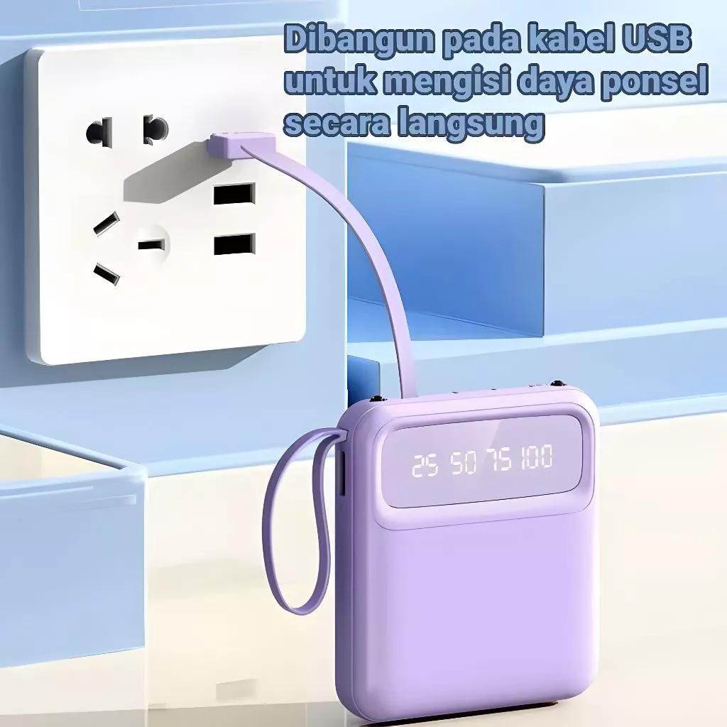 Powerbank Dual USB Flashlight 30000mAh Kapasitas Besar Kompatibel iOS/Android Portabel untuk Perjalanan dan Aktivitas Luar Ruangan