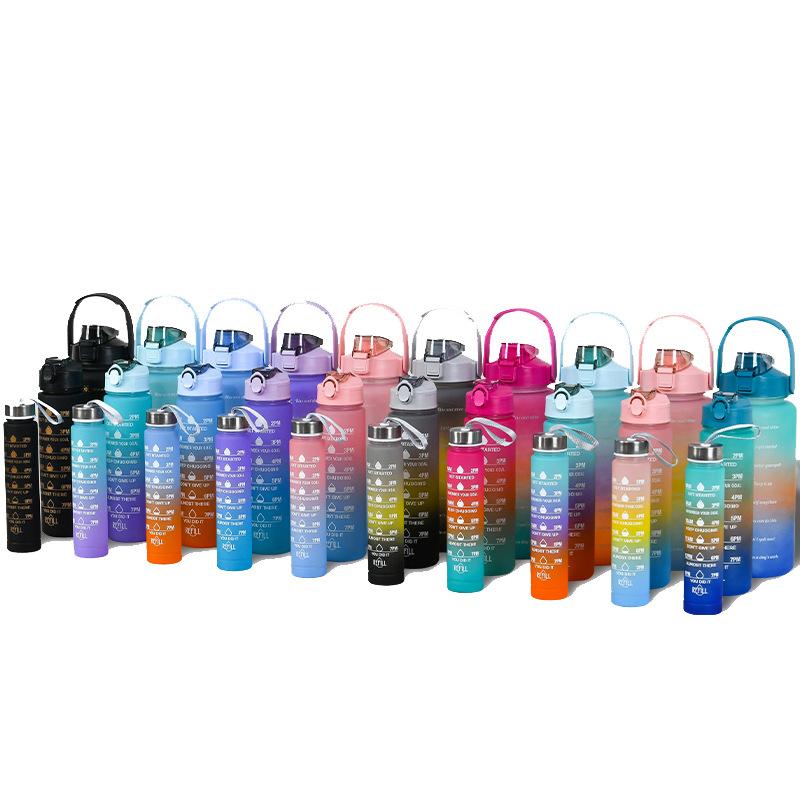 Set Botol Air, 3 dalam 1, Produk Baharu, Kapasiti Besar, 2000ml ...