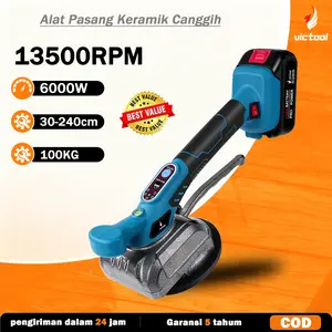 Victool Alat Pasang Keramik Canggih 13500RPM Mesin Ubin 100KG Alat Perata Keramik Lantai 6000W Garansi 5 Tahun