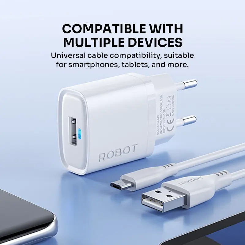 ROBOT RT-K7S Charger 5V/1.2A Free Kabel Micro Safe Charging Original-Garansi 1 Tahun 3