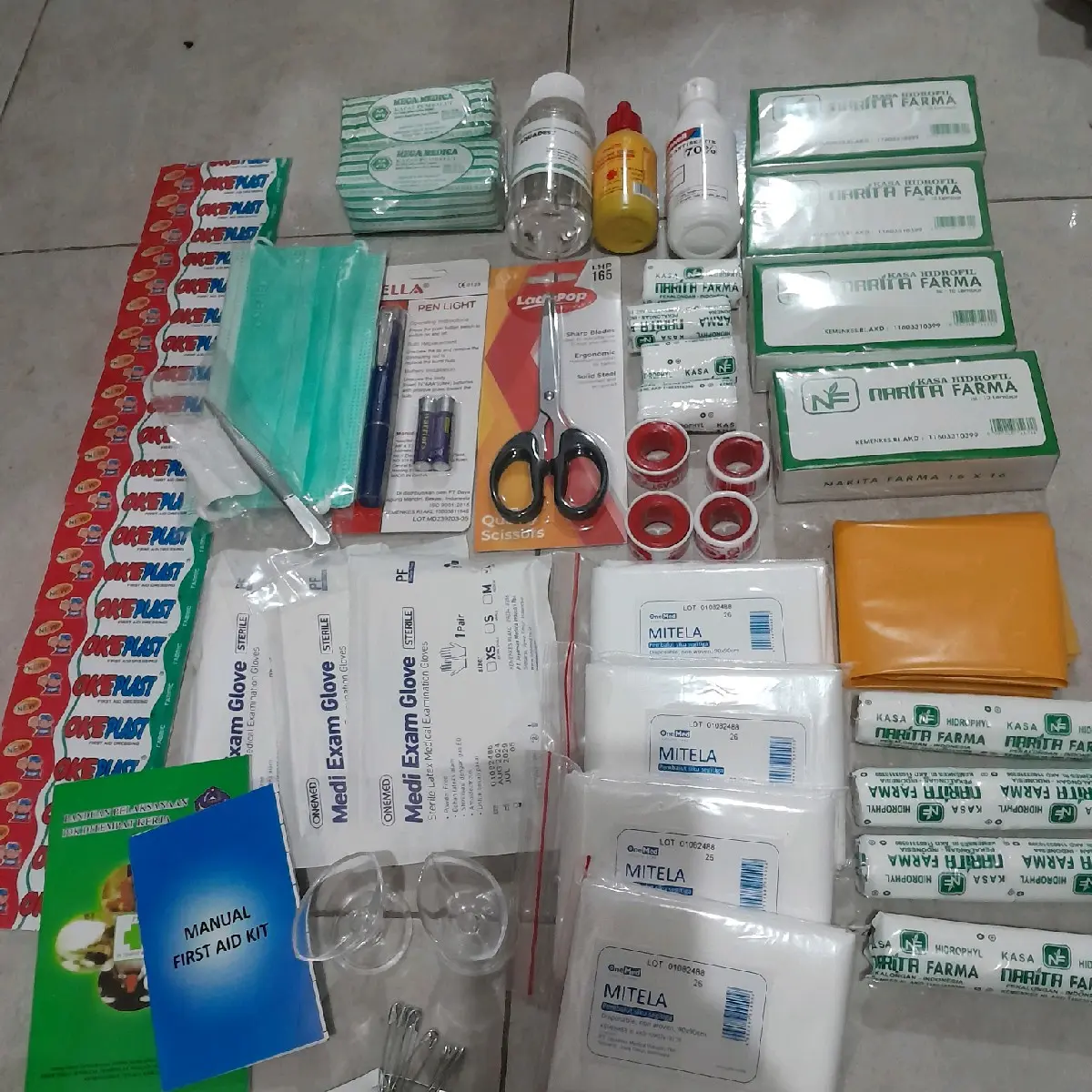 Paket Isi P3K Tipe A B dan C Termurah // isi refil kotak p3k tipe a b dan c