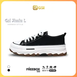 GSI Jimin Low Sepatu Sneaker Wanita Sekolah Kanvas Casual Sol Karet 1216 Shoes School Kasual Perempuan