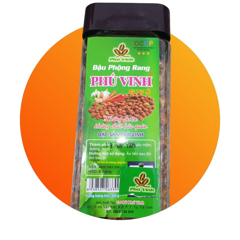 đậu phộng rang tỏi ớt phú vinh keo 300gr  Snack Nuts