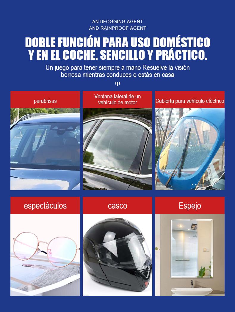 "XUMTOM Protector Antivaho | Ideal para parabrisas, cascos, gafas de seguridad, lentes y vidrios en casa | ¡Indispensable para la temporada de lluvias, visión clara, conducción más segura!"