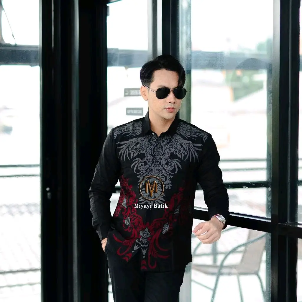 BAJU KEMEJA BATIK PRIA LENGAN PANJANG M L XL XXL BSWART batik HRB026 Motif Mewah