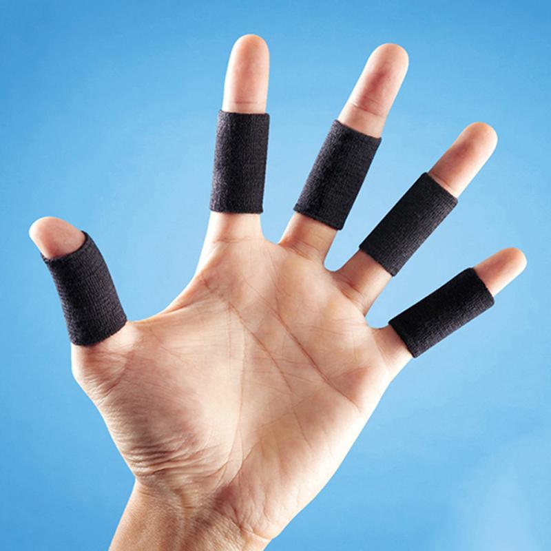 Product Introduction of 10 PCS Finger Sleeves Elastic Fingerstall Protector Guard Stretchy Basketball Support Wrap Gym Fitness Volleyball Brace Guard 10