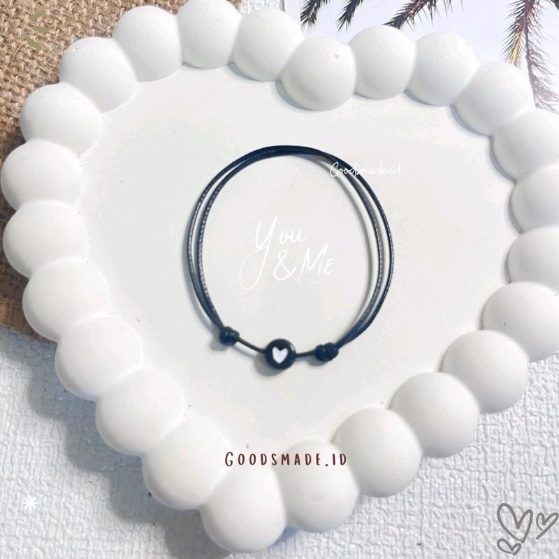 Gelang Couole Love Resin Tali Korea Waterproof estetik Dan elegan/Gelang Anniversary bracelets 2
