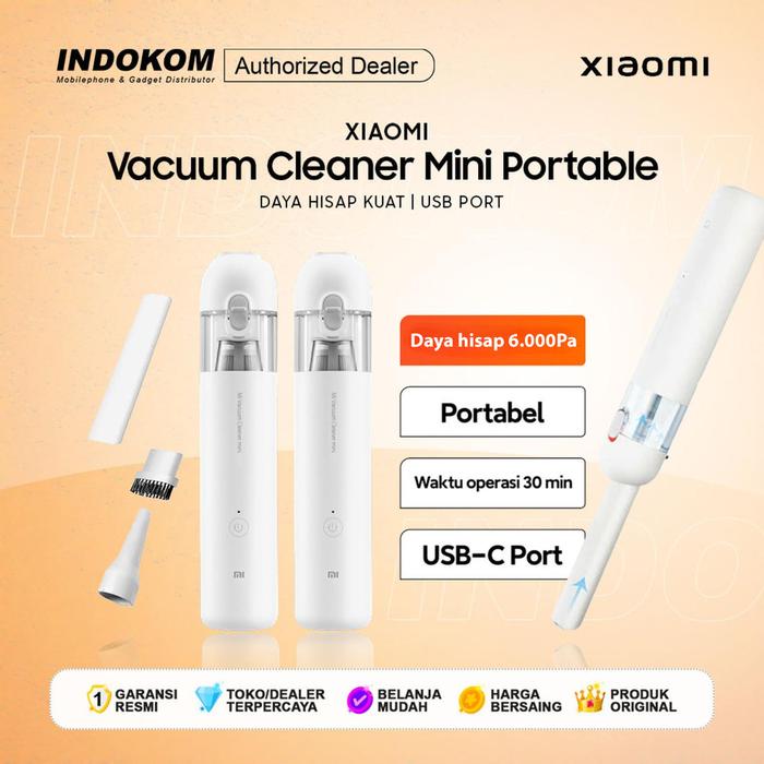 Gambar Xiaomi Mi Vacuum Cleaner Mini Portable - Garansi Resmi dari Indokom Store Kota Administrasi Jakarta Pusat Tokopedia