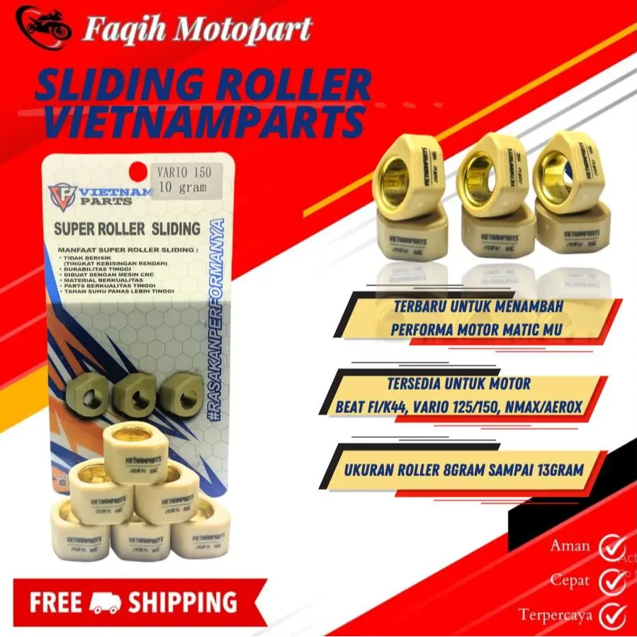 ROLLER SLIDING, SLIDING ROLLER, ANTI GREDEG, DARI VIETNAMPARTS ALL MATIC Motorcycle
