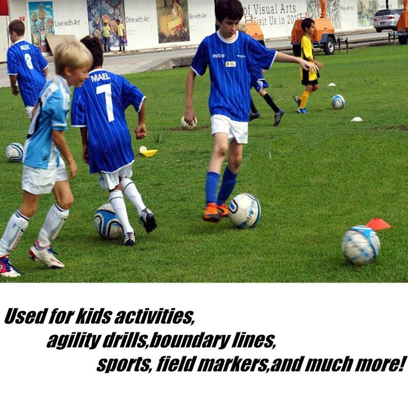 50pcs/Tas Cone Sepak Bola Mangkok Bola Training Latihan Atlet Sepak Bola Mangkuk 3