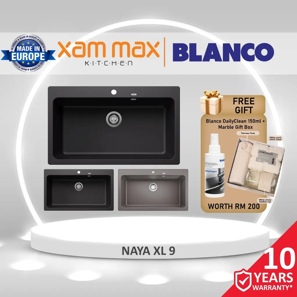 Blanco Silgranit Top Mount Single Bowl Sink Granite Sink Naya XL 9 | Sinki Dapur Kitchen Sink |
