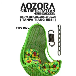 Keranjang Inul Ayunan Gantung Rotan Sintetis ( Tanpa Tiang Besi Hanya Keranjang Saja )
