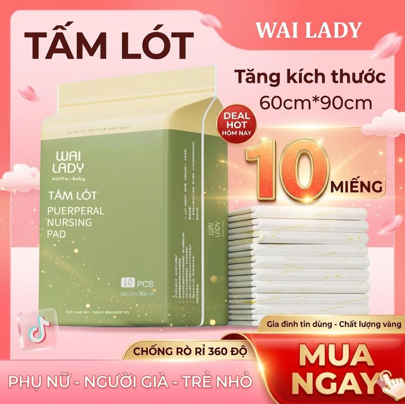 Tấm Lót WAILADY thấm hút tốt, chống tràn, chống thấm ngược dành cho bà bầu sau…